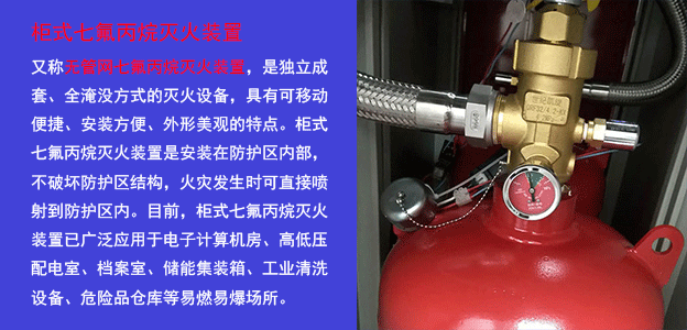安裝柜式七氟丙烷滅火